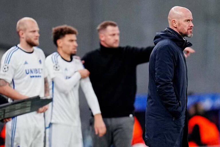 Exclusion très stricte. Deux buts n’auraient pas dû être marqués, se plaint Ten Hag après la défaite à Copenhague.